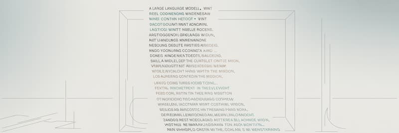 Infographie illustrant le biais ‘lost in the middle’ : un long texte représenté comme une colonne verticale, avec le haut et le bas mis en lumière, et le centre flouté